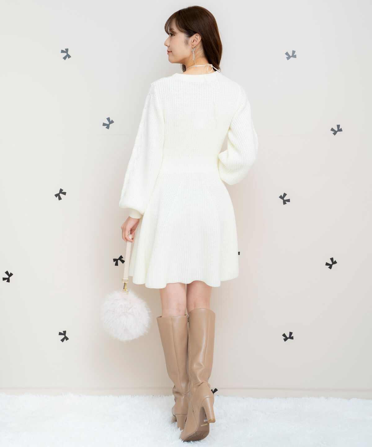 WILLSELECTION「ハートケーブルニットワンピース」|ワンピース|