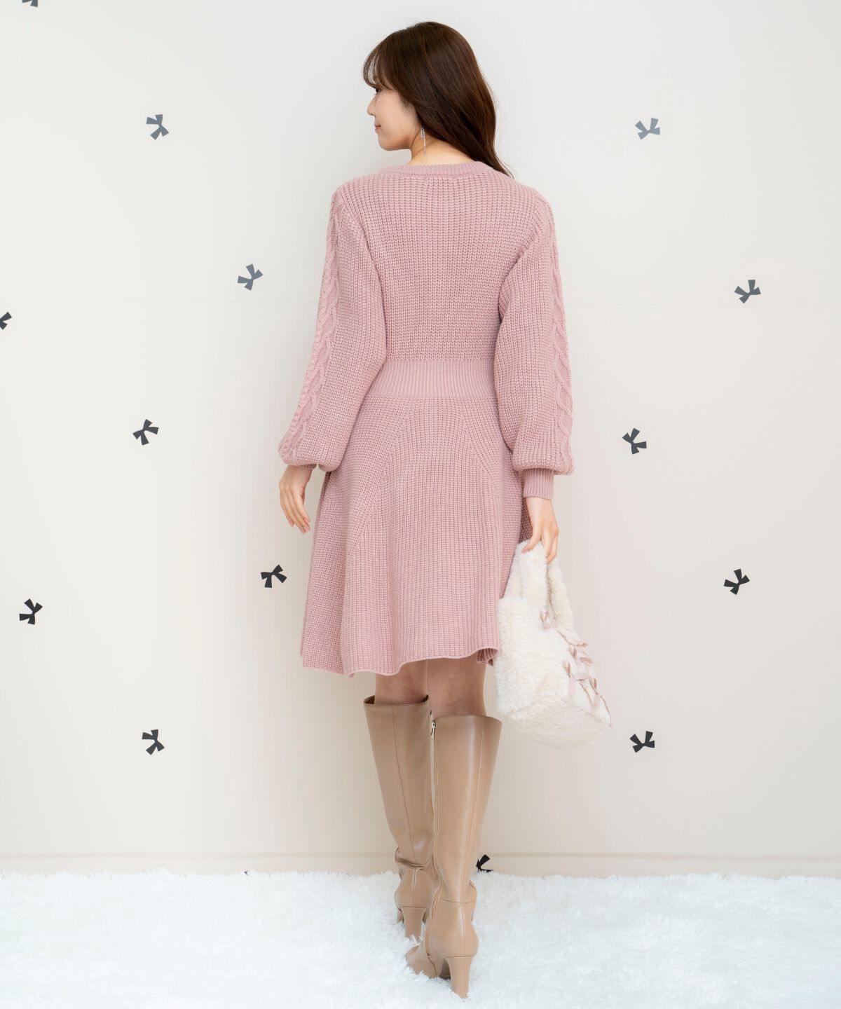 WILLSELECTION「ハートケーブルニットワンピース」|ワンピース|