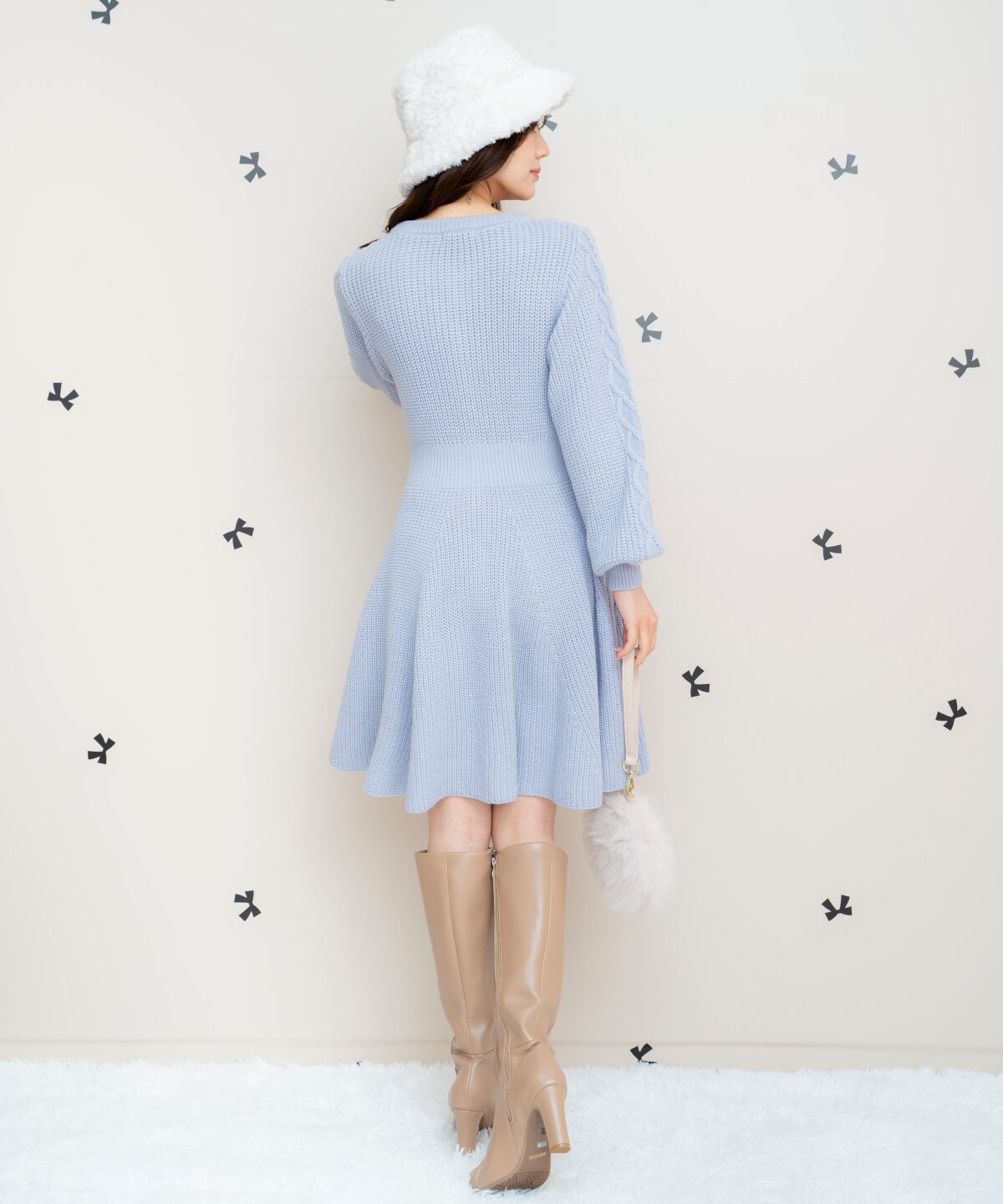 WILLSELECTION「ハートケーブルニットワンピース」|ワンピース|