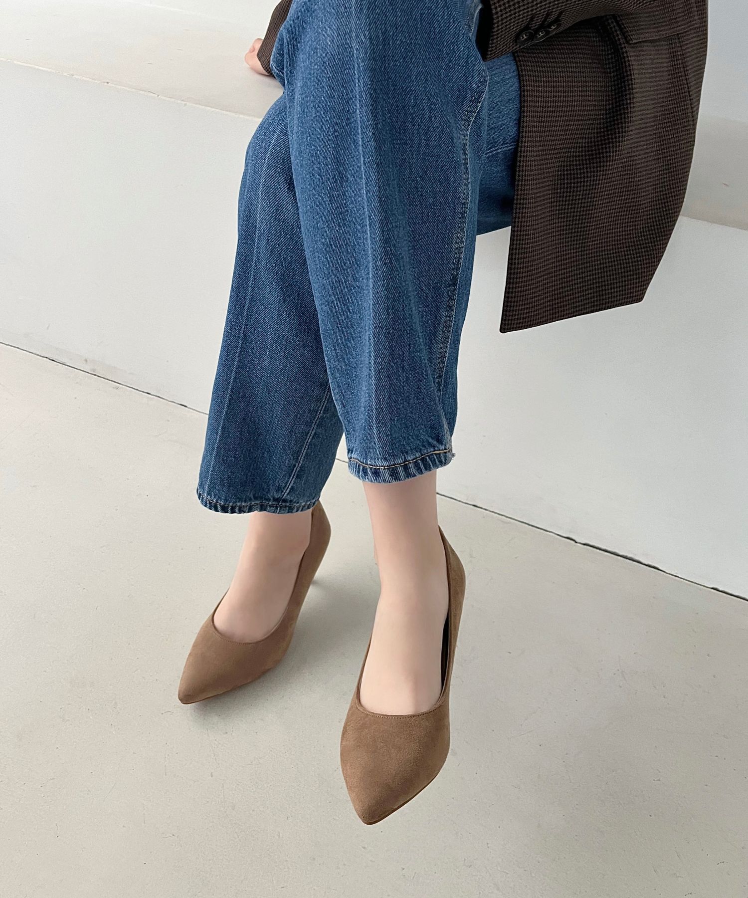 ORiental TRaffic「【跳べるパンプス/シリーズ累計１５０万足突破】 ポインテッドトゥ ヒール パンプス /R-3201 クッション」|パンプス|BEIGE