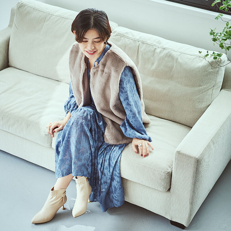 ORiental TRaffic「【EC限定】ソフトレザーサイドリボンブーツ/25403」|ショートブーツ|