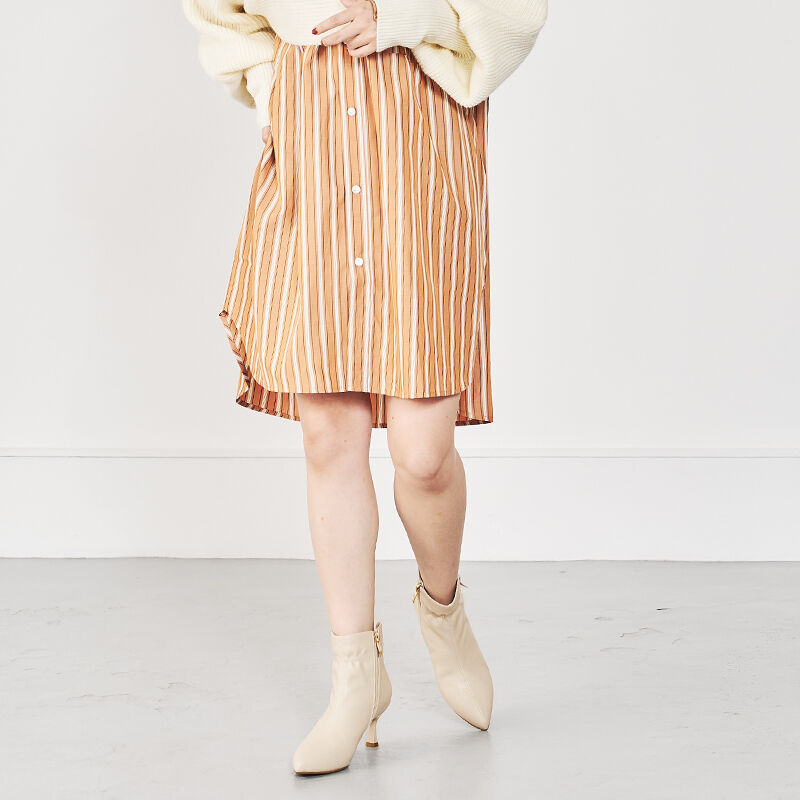 ORiental TRaffic「【EC限定】ソフトレザーサイドリボンブーツ/25403」|ショートブーツ|