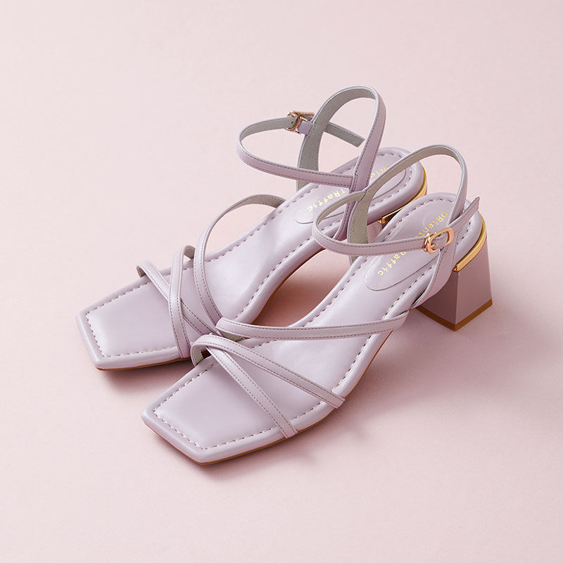 ORiental TRaffic「ナローストラップメタリックラインサンダル/31218 サンダル」|サンダル|PURPLE