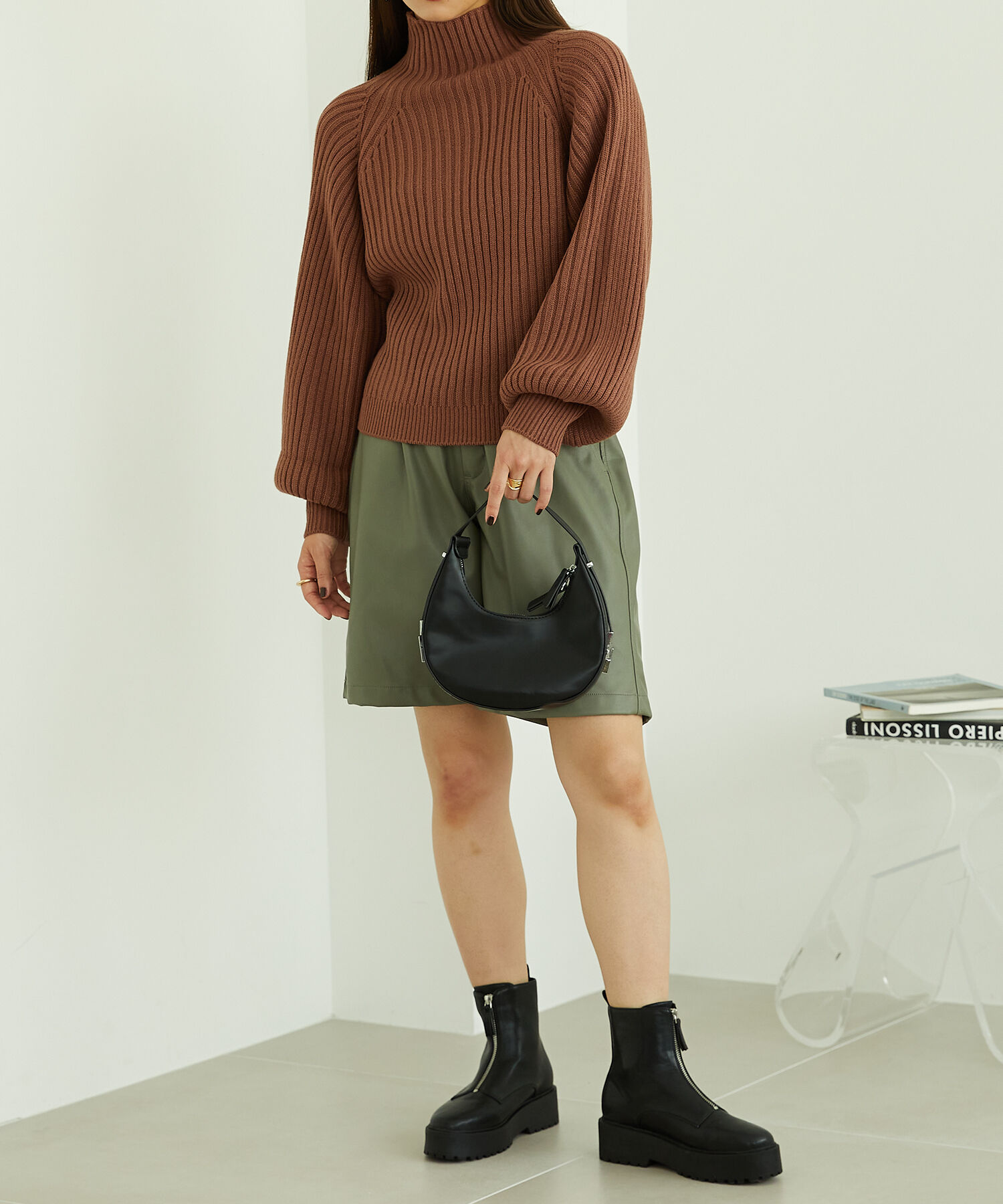 ORiental TRaffic「ハイネックボリュームスリーブニット/MO33N04」|ニット・セーター|