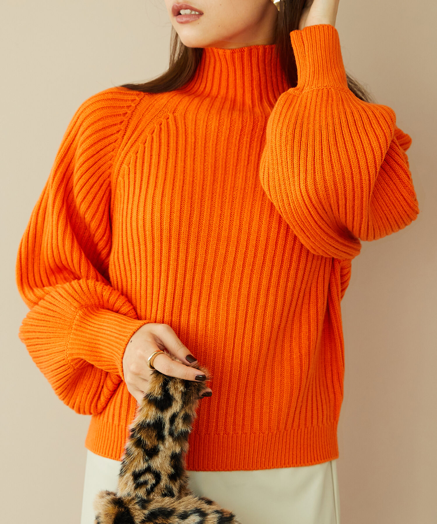 ORiental TRaffic「ハイネックボリュームスリーブニット/MO33N04」|ニット・セーター|ORANGE