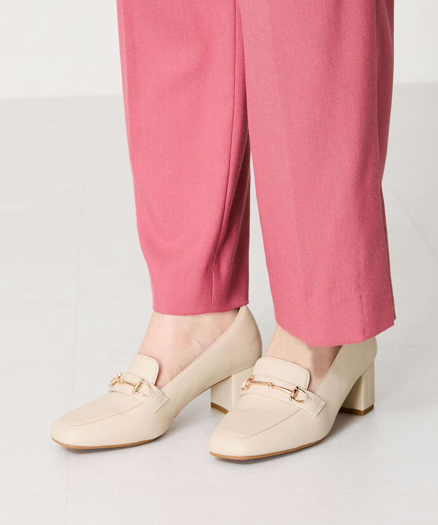 ORiental TRaffic「【跳べるパンプス/シリーズ累計１５０万足突破 】ビット ヒールローファー /R-3214 厚手クッション」|パンプス|