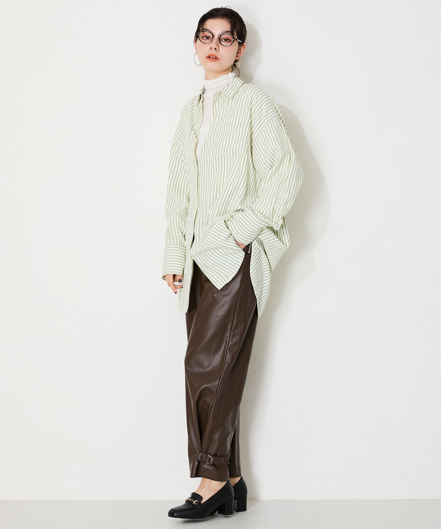 ORiental TRaffic「【跳べるパンプス/シリーズ累計１５０万足突破 】ビット ヒールローファー /R-3214 厚手クッション」|パンプス|