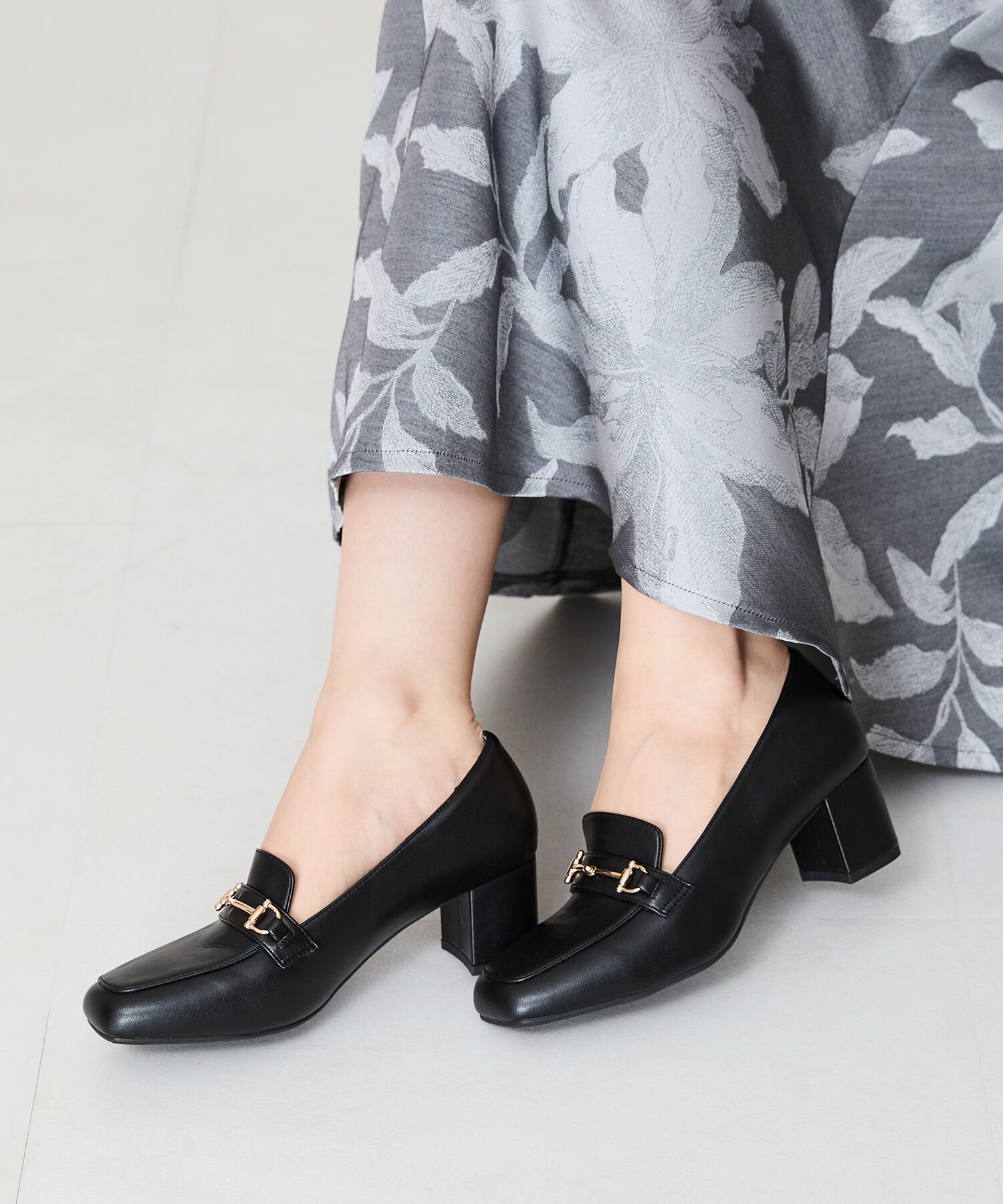 ORiental TRaffic「【跳べるパンプス/シリーズ累計１５０万足突破 】ビット ヒールローファー /R-3214 厚手クッション」|パンプス|