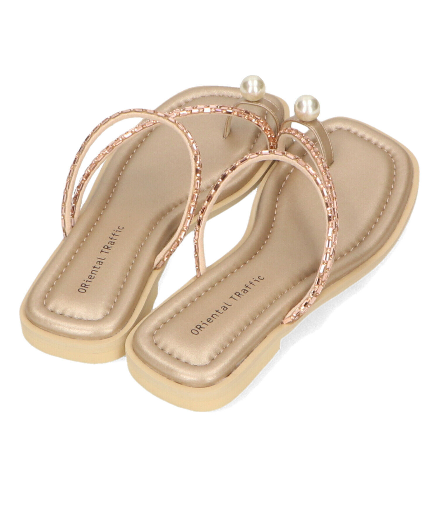 ORiental TRaffic「【トレンド】パールトングフラットサンダル/41246 サンダル」|サンダル|