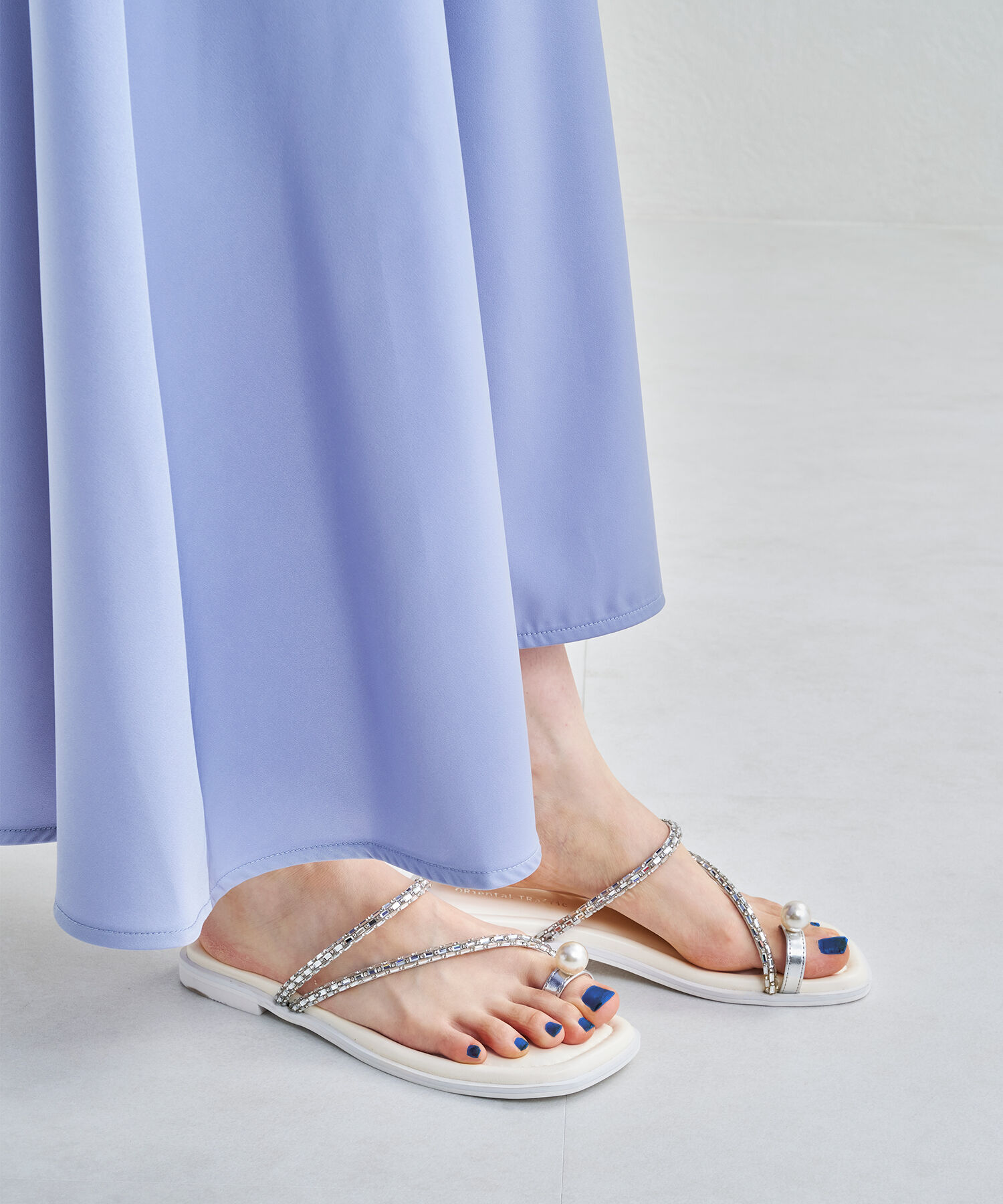 ORiental TRaffic「【トレンド】パールトングフラットサンダル/41246 サンダル」|サンダル|