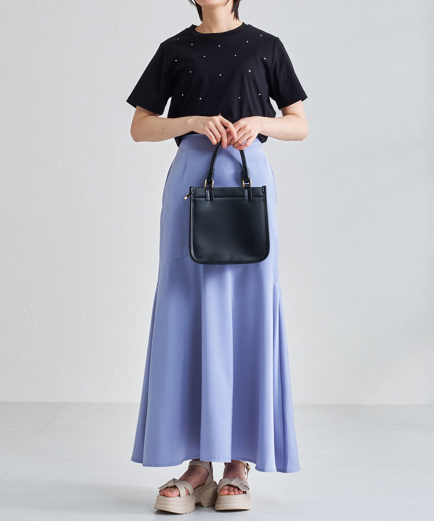 ORiental TRaffic「【BAG】ボックス型ハンドバッグ/BA-227」|ショルダー・メッセンジャー|BLACK