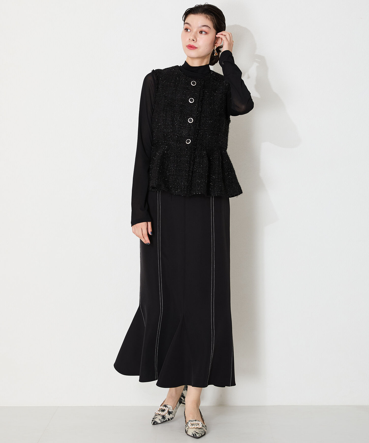 ORiental TRaffic「●2024秋冬新作●パールモチーフヒールオペラパンプス/41312」|パンプス|