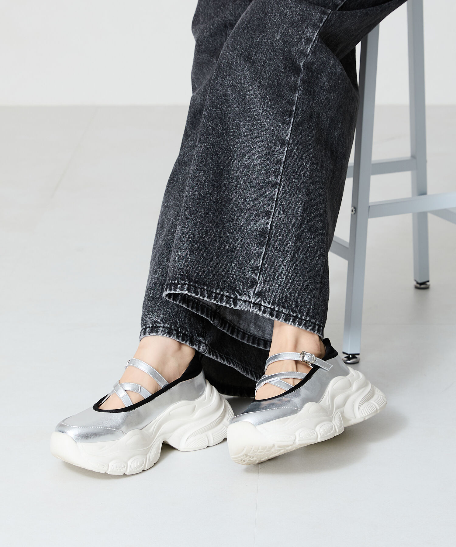 ORiental TRaffic「2024秋冬新作スニーカーソールメリージェーンシューズ/41321」|スニーカー|SILVER