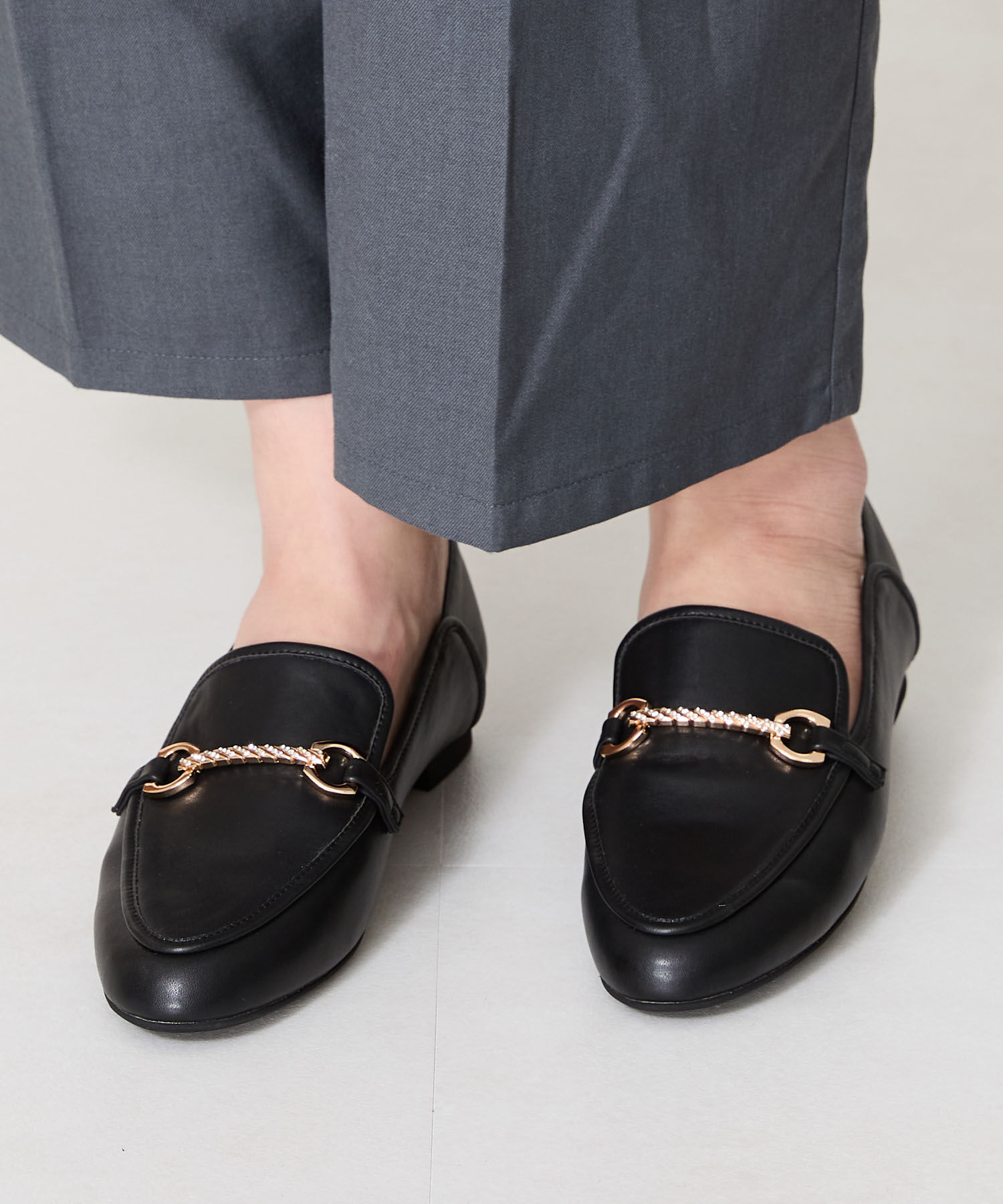 ORiental TRaffic「●2025春夏新作●ラウンドトゥビットバブーシュローファー/51108 ローファー」|ローファー|