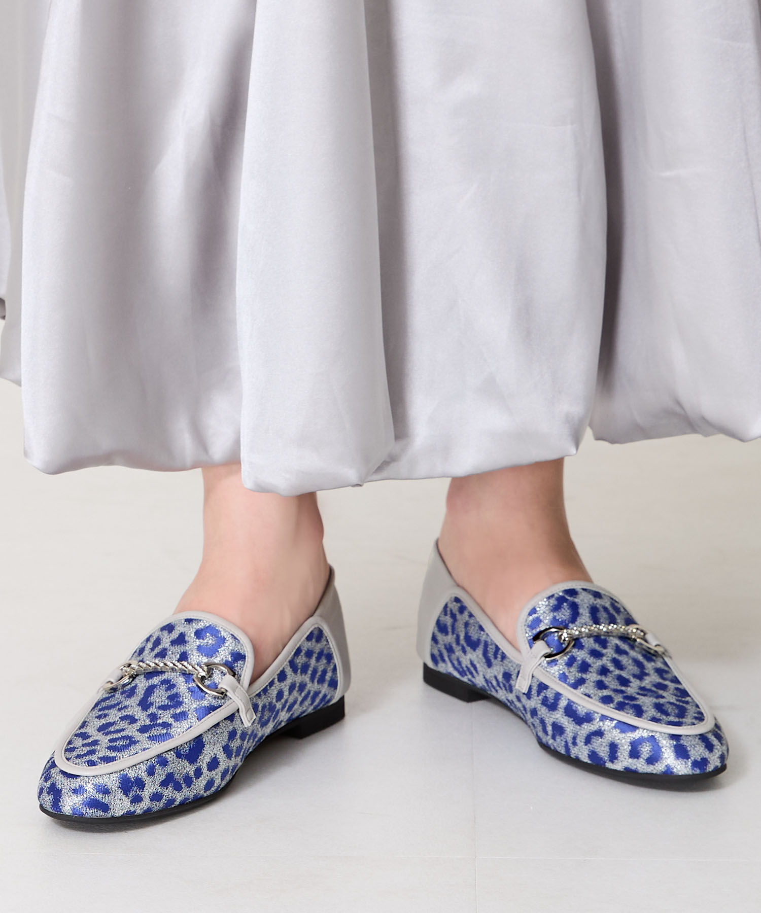 ORiental TRaffic「●2025春夏新作●ラウンドトゥビットバブーシュローファー/51108 ローファー」|ローファー|BLUE