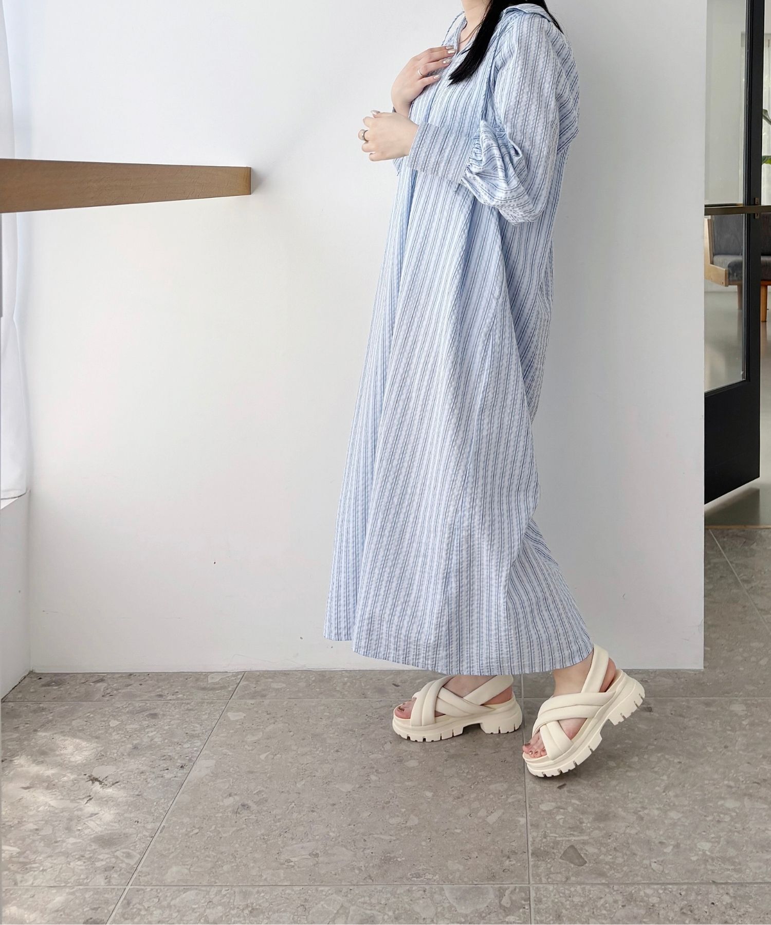 ORiental TRaffic「【トレンド】●2025春夏新作●クロスベルト厚底サンダル/51201 サンダル 厚底 人気 売れてる」|サンダル|