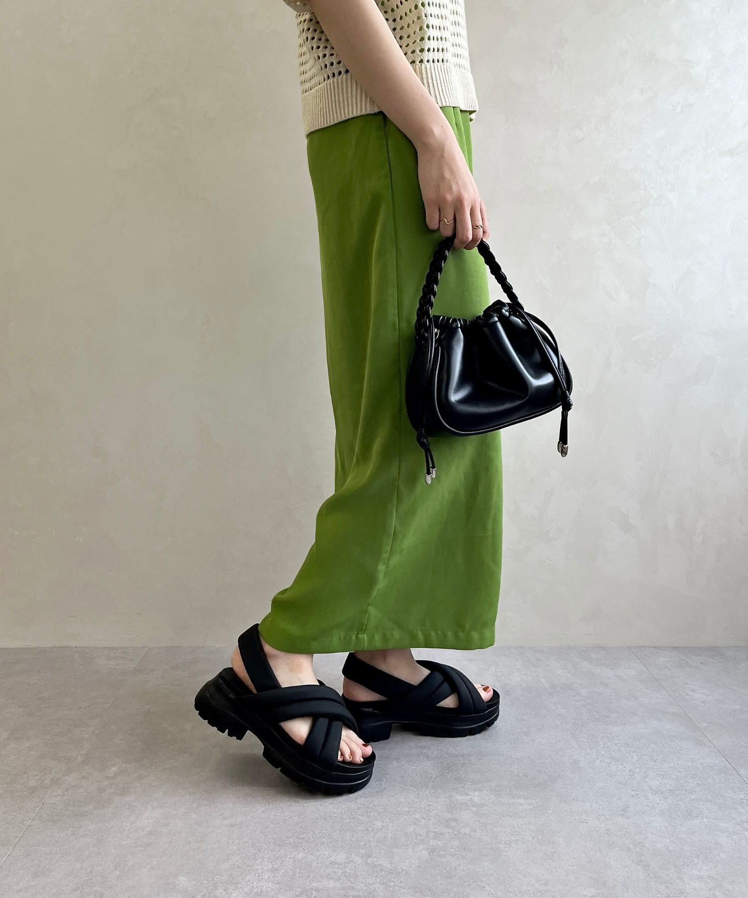 ORiental TRaffic「【トレンド】●2025春夏新作●クロスベルト厚底サンダル/51201 サンダル 厚底 人気 売れてる」|サンダル|