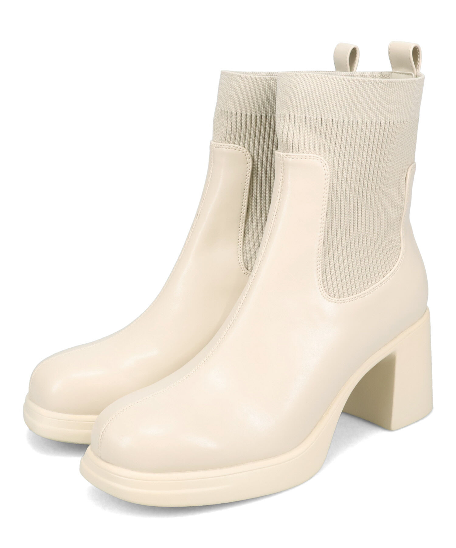 ORiental TRaffic「●2025秋冬新作●ニットドッキングヒールショートブーツ/51407」|ショートブーツ|