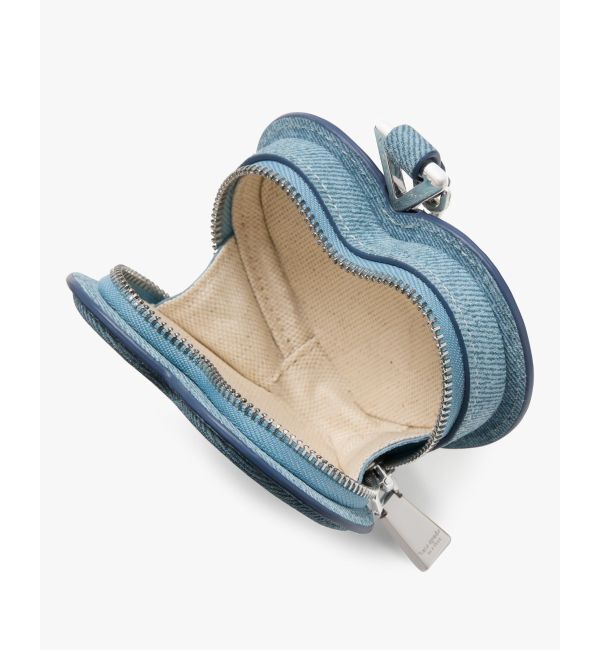 kate spade new york「リブ デニム スエード ハート コイン パース」|チャーム・キーホルダー|