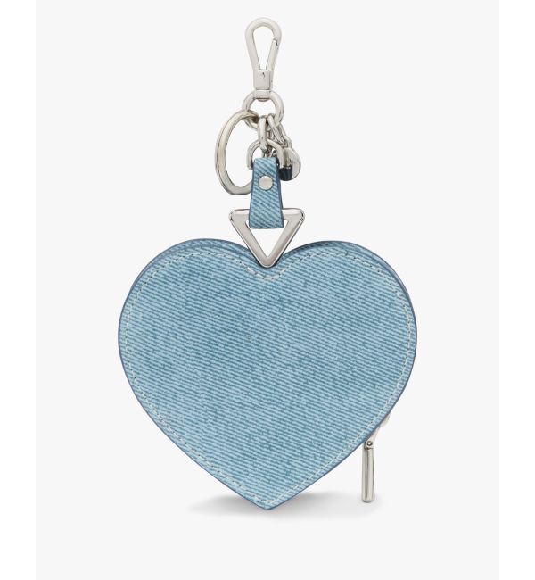 kate spade new york「リブ デニム スエード ハート コイン パース」|チャーム・キーホルダー|