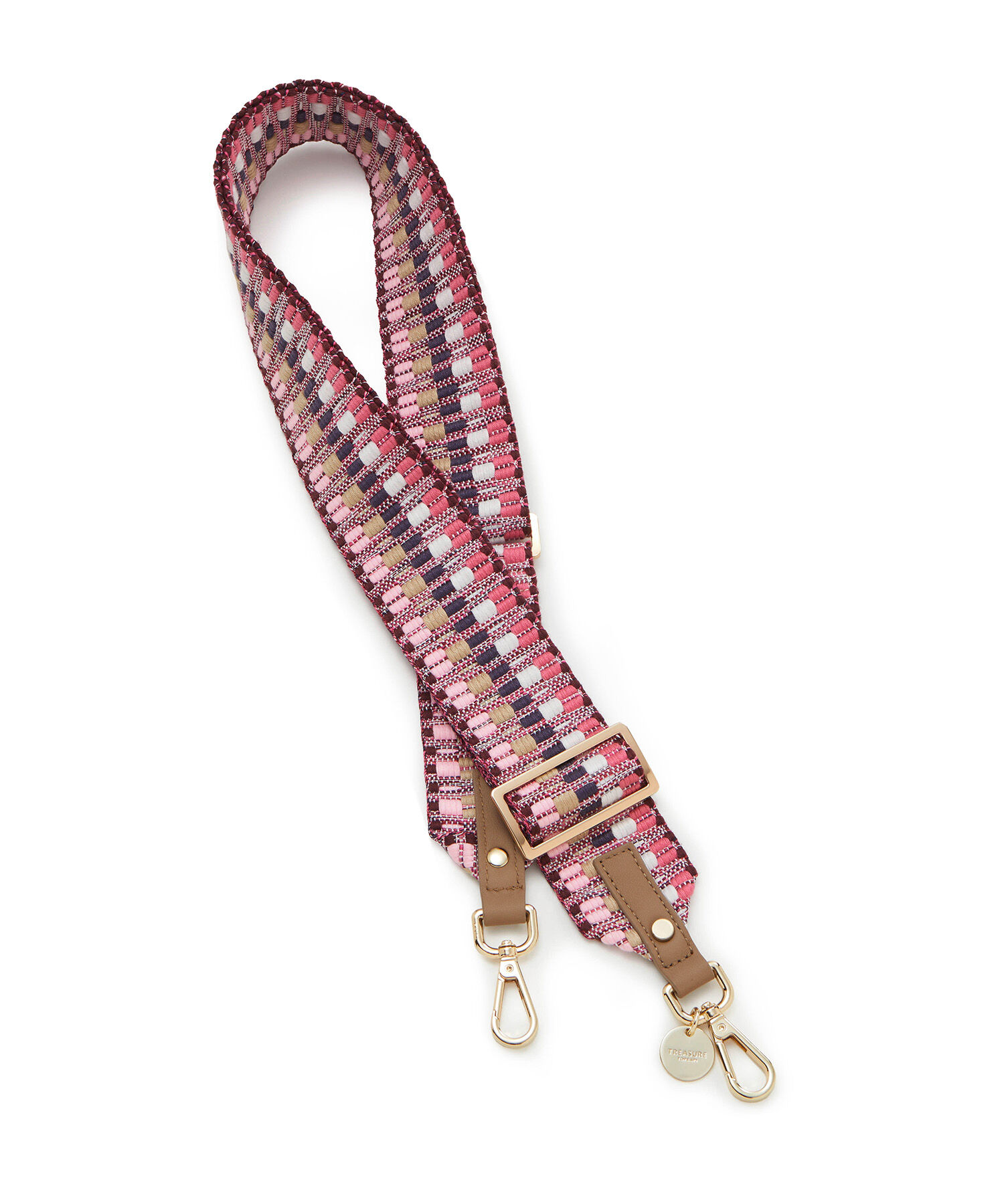 TOPKAPI TREASURE「【TREASURE TOPKAPI】オリジナル ショルダーベルト 50mm 」|ストラップ|マゼンタピンク