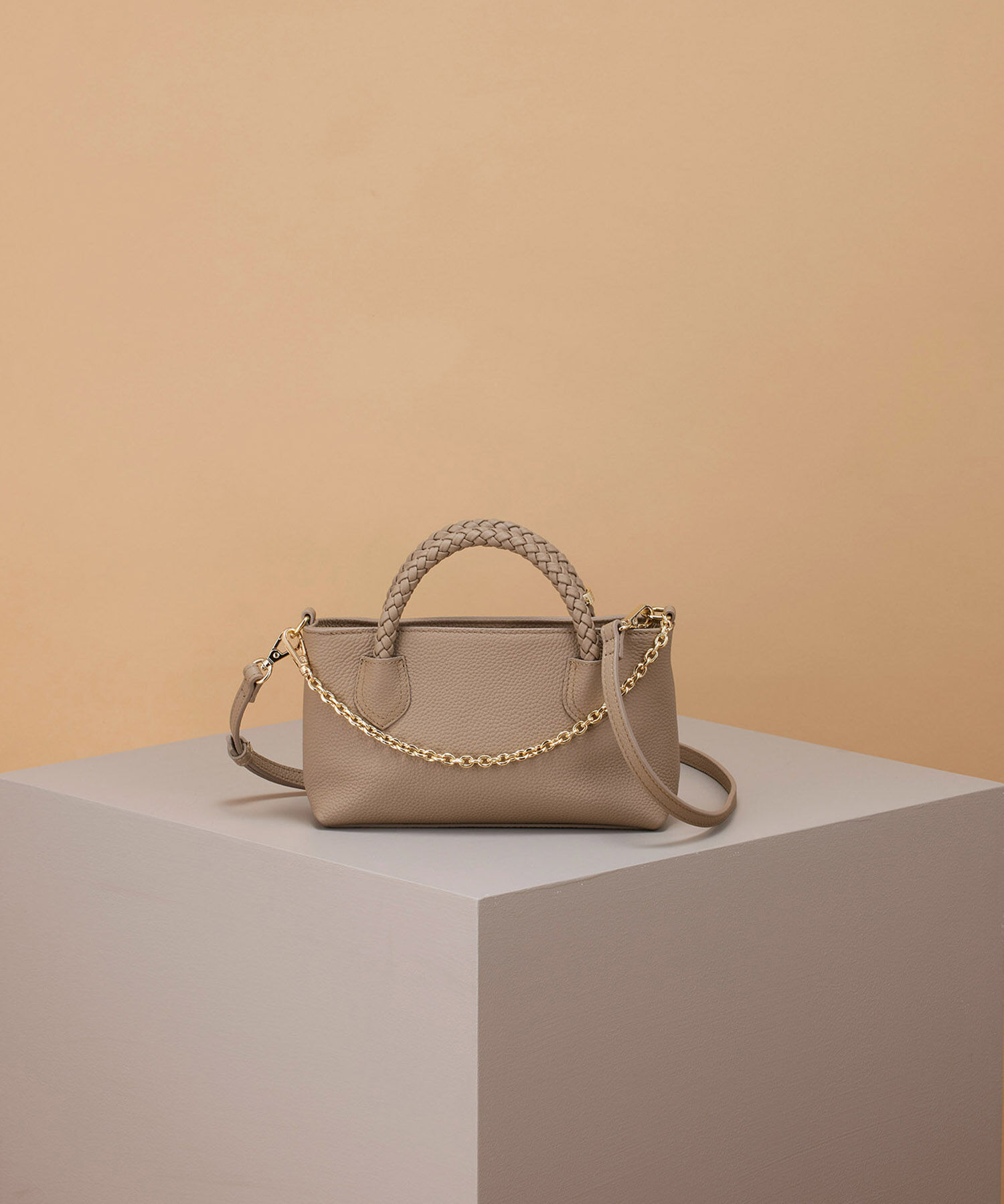 TOPKAPI TREASURE「【TREASURE TOPKAPI】シュリンクレザー メッシュハンドル ウォレット スマホ ショルダー トート バッグ」|トートバッグ|グレージュ