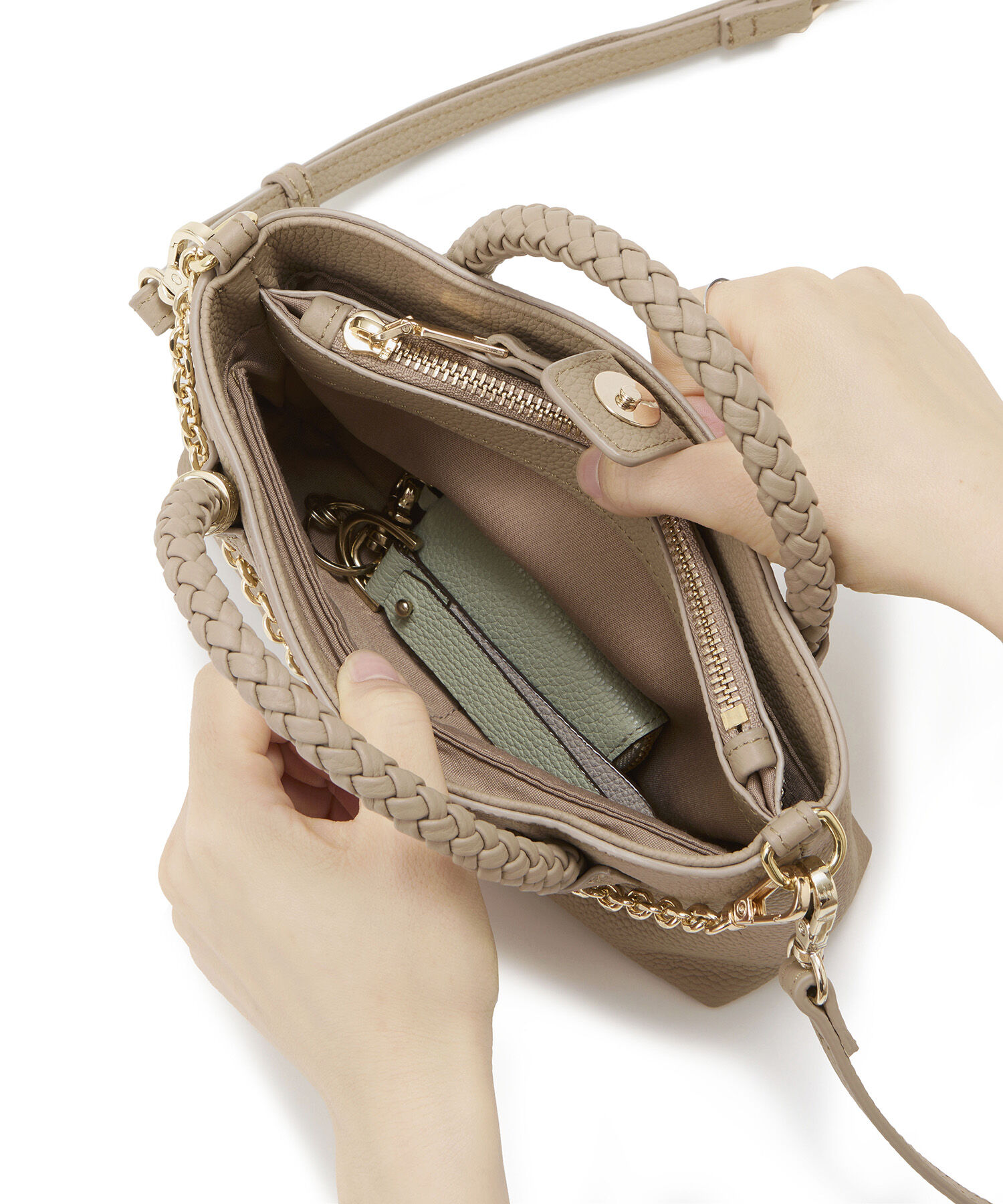 TOPKAPI TREASURE「【TREASURE TOPKAPI】シュリンクレザー メッシュハンドル ウォレット スマホ ショルダー トート バッグ」|トートバッグ|