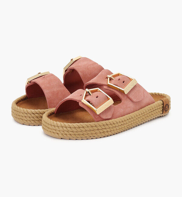 BOHONOMAD「【BOHONOMAD】シドニー/ブラッシュ ベロアレザー/サンダル メンズ レディース」|サンダル|ピンク