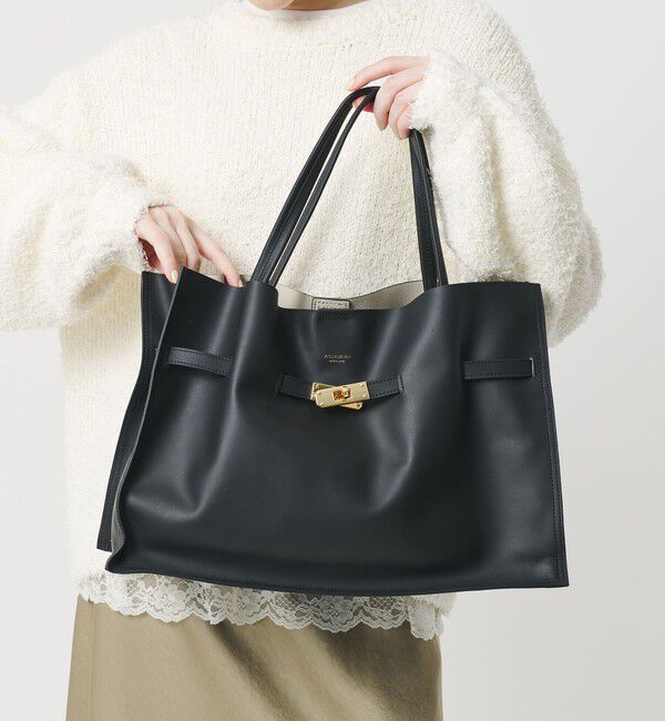 BEAUTY&YOUTH UNITED ARROWS「＜VIOLAd&rsquo;ORO＞TRERO レザー ベルト トートバッグ」|トートバッグ|BLACK