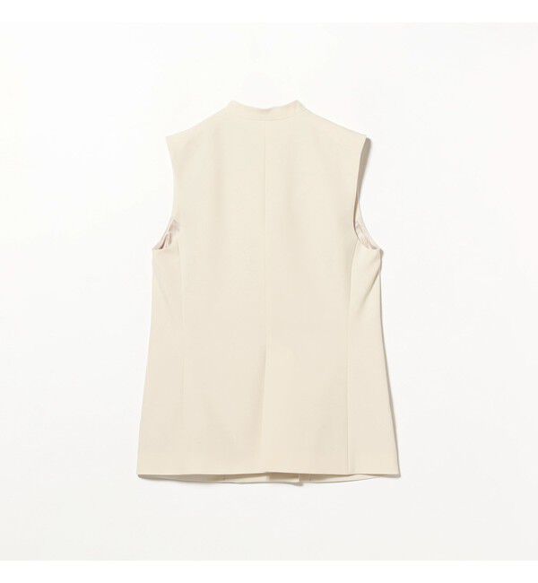 Demi-Luxe BEAMS 「	ラペルレス 2ボタン ジレ」|ダウン|
