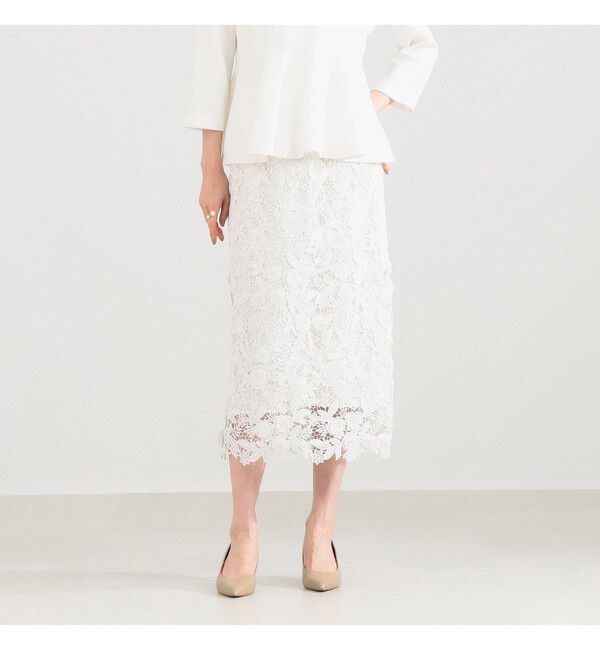 Demi-Luxe BEAMS 「ブロッサム レース スカート＊」|スカート|