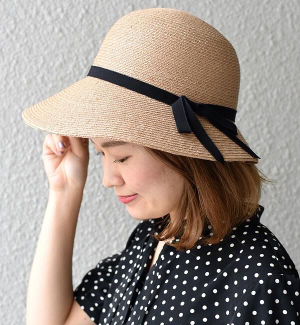 SHIPS Days「DAYSTROWS:ラフィアブレード ボンネットハット」|ハット|ベージュ