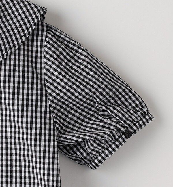 SHIPS KIDS「SHIPS KIDS:140～150cm / ギンガムチェック 半袖 ブラウス」|シャツ・ブラウス|