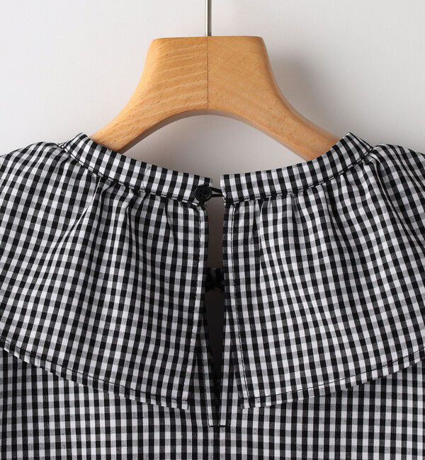 SHIPS KIDS「SHIPS KIDS:140～150cm / ギンガムチェック 半袖 ブラウス」|シャツ・ブラウス|