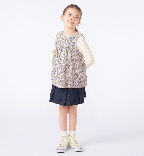 SHIPS KIDS「SHIPS KIDS:100～130cm / コーデュロイ リブ レイヤード トップス」|シャツ・ブラウス|