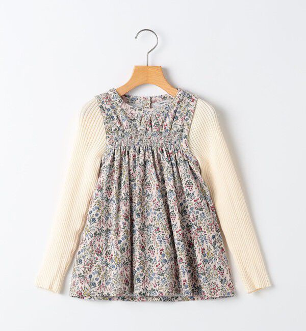 SHIPS KIDS「SHIPS KIDS:100～130cm / コーデュロイ リブ レイヤード トップス」|シャツ・ブラウス|