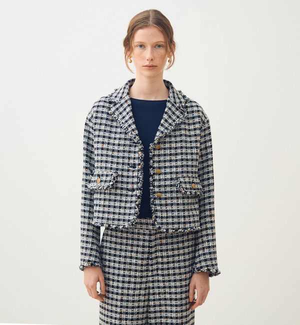 TOMORROWLAND collection「【WEB先行予約】クロレギンガムチェック ショートジャケット」|その他|