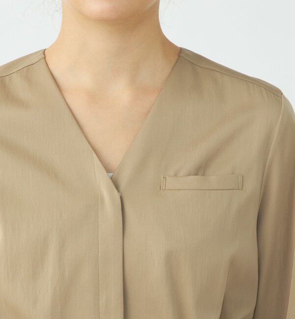 Ballsey「ドレーピーツイル Vネックオールインワン」|オールインワン|