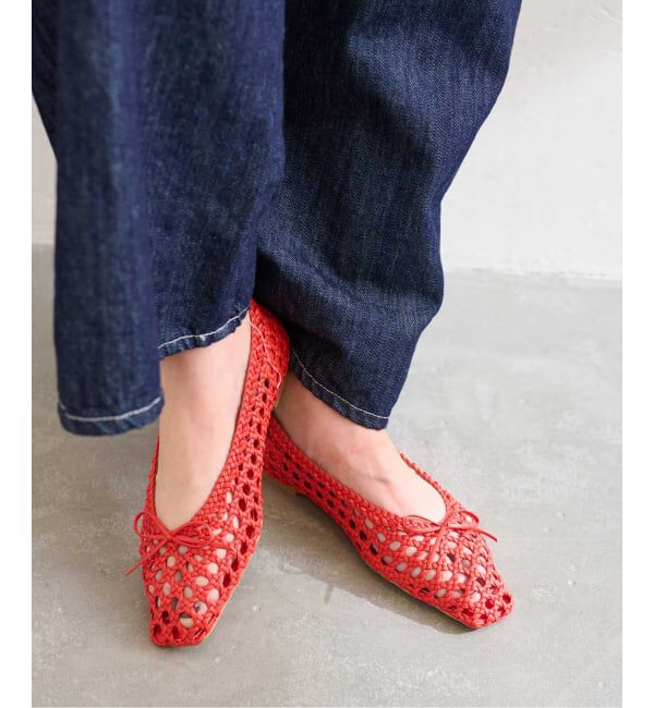  「《予約》スクエアソフトメッシュバレエ」|バレエシューズ|