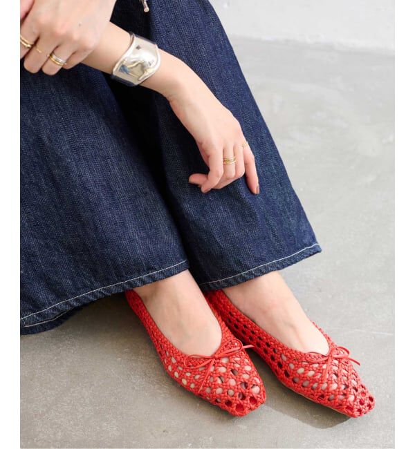  「《予約》スクエアソフトメッシュバレエ」|バレエシューズ|