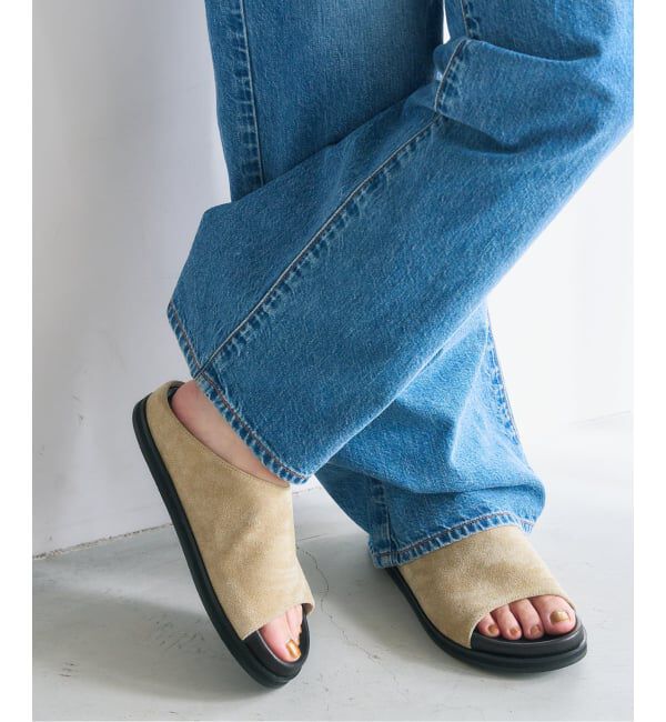  「《予約》レザーハイバンプクロッグ」|サンダル|ベージュ