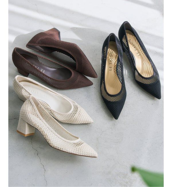  「《追加予約》4.5cmポインテッドネットパンプス」|パンプス|