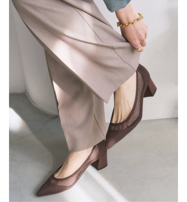  「《追加予約》4.5cmポインテッドネットパンプス」|パンプス|