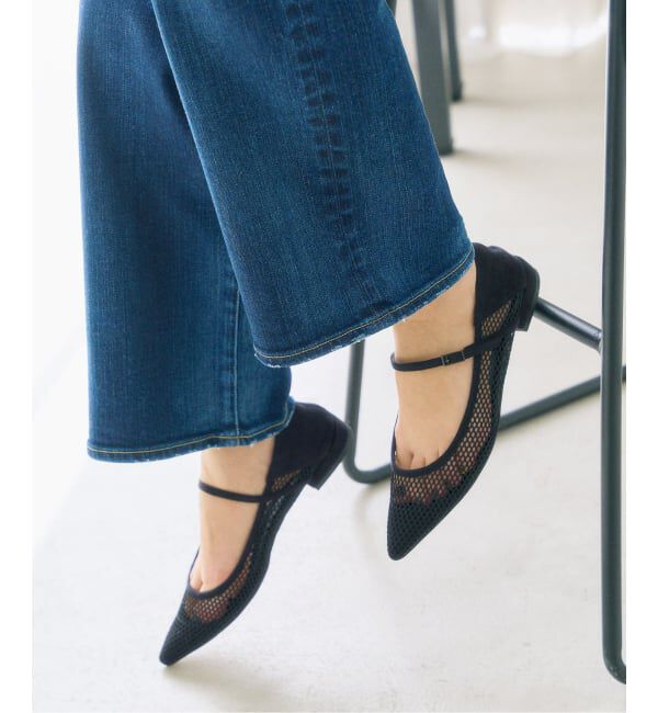  「《追加予約》ポインテッドネットワンストラップフラット」|その他|