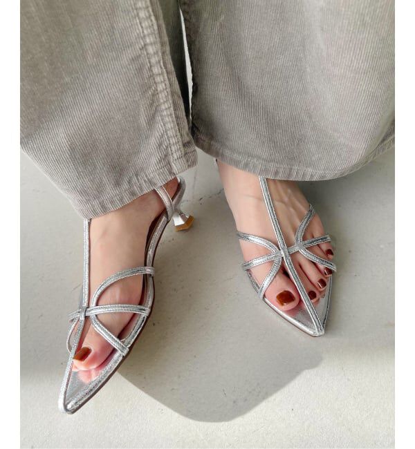  「《追加予約》3.5cmナローストラップサンダル」|サンダル|