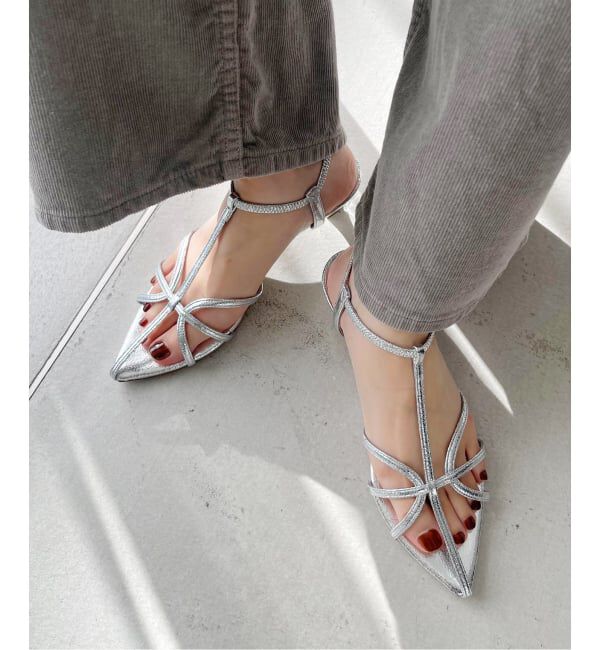  「《追加予約》3.5cmナローストラップサンダル」|サンダル|