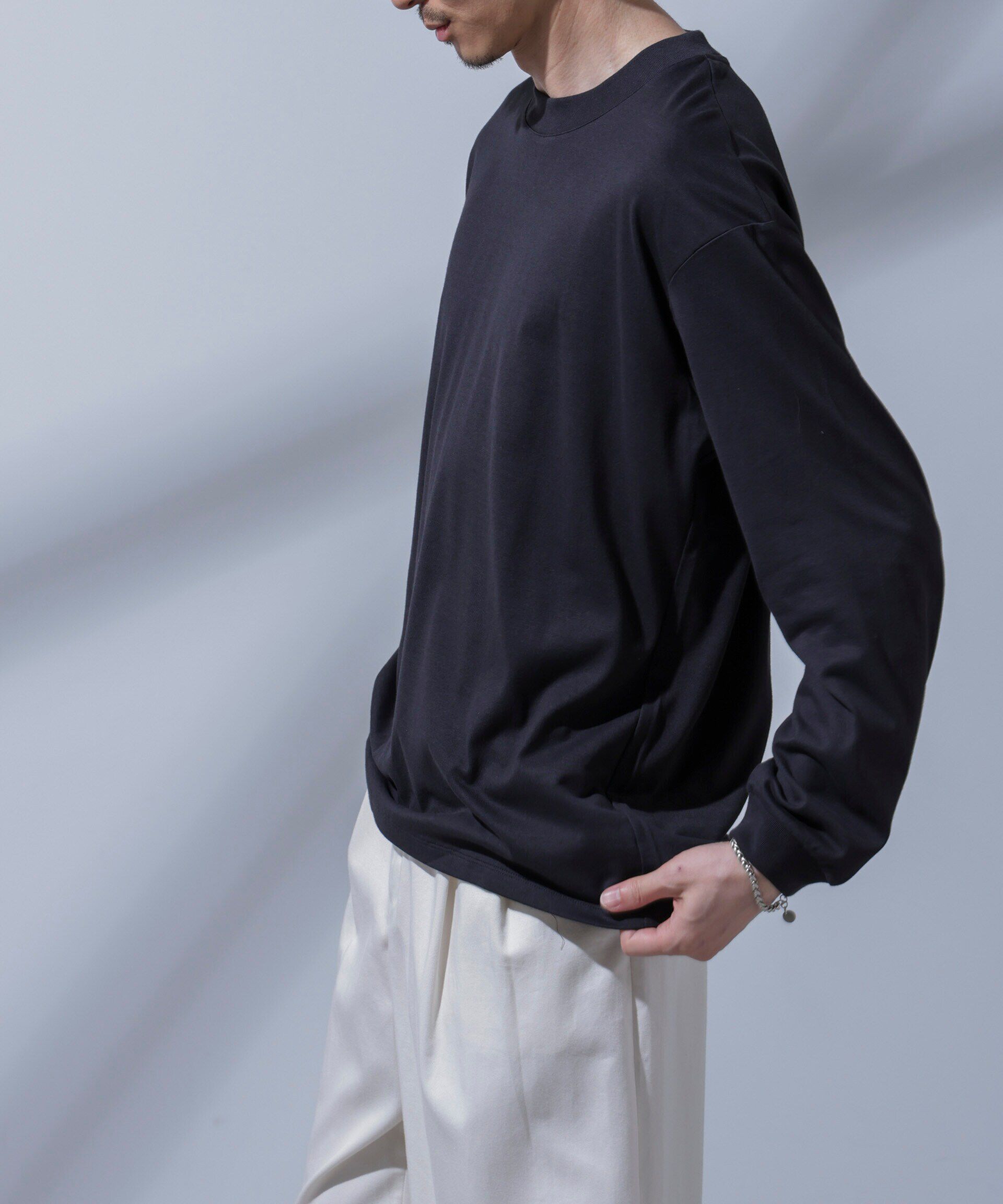 nano･universe「Anti Soaked(R) 汗染み防止 ビッグTシャツ 長袖」|Tシャツ・カットソー|