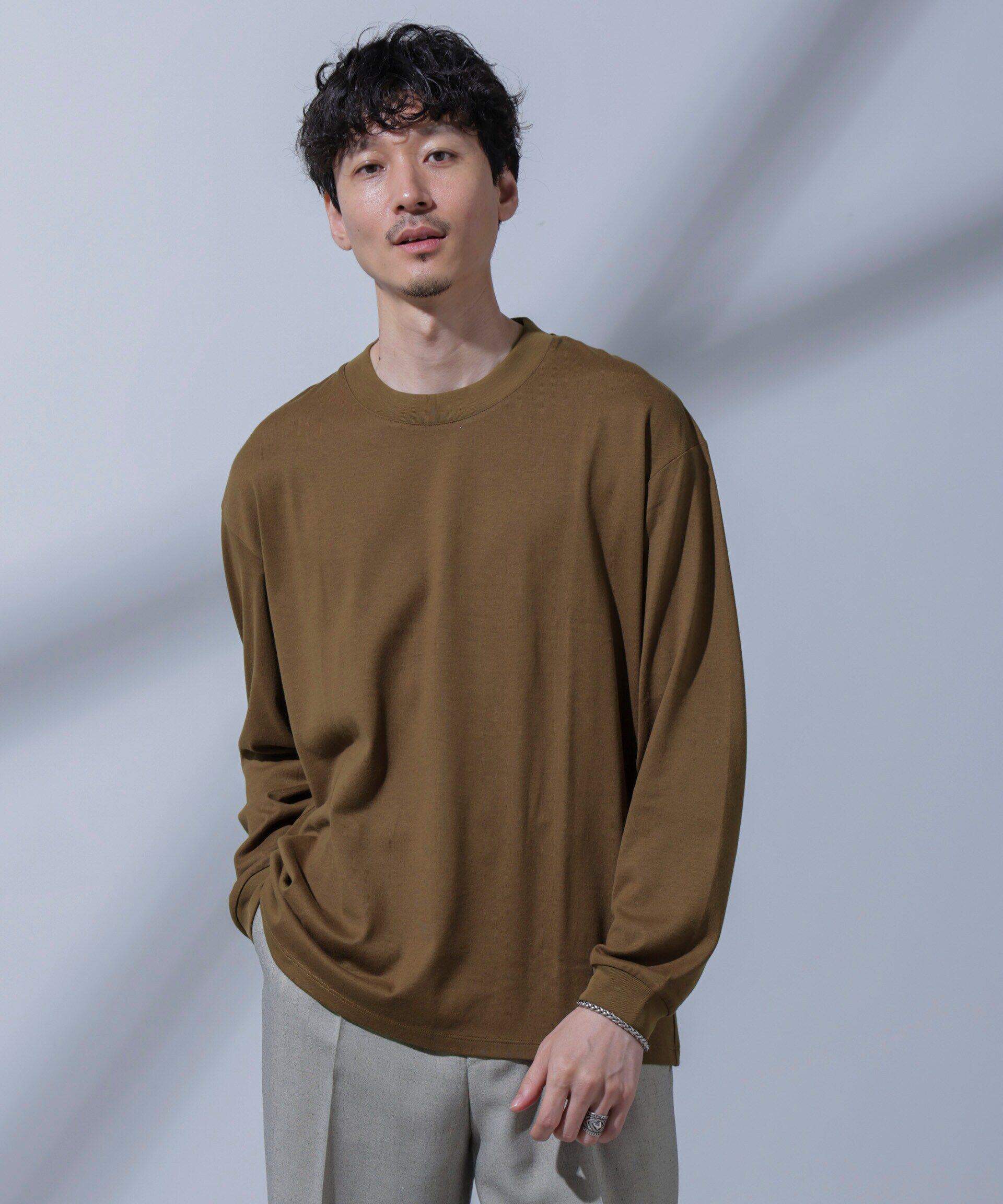 nano･universe「Anti Soaked(R) 汗染み防止 ビッグTシャツ 長袖」|Tシャツ・カットソー|