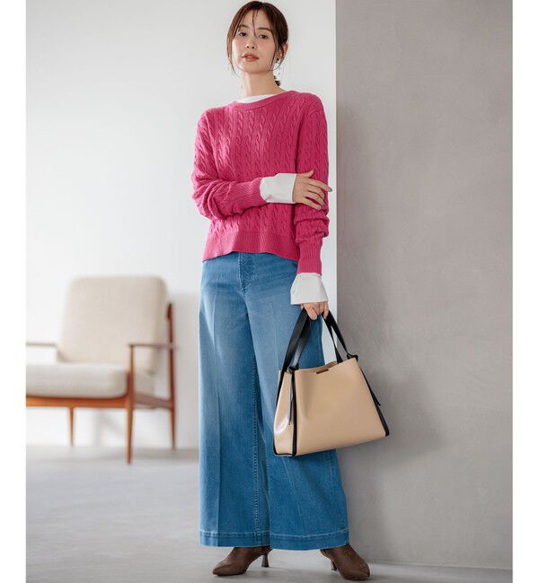 組曲「コットンベア天竺 カフス袖ロングTシャツ」|Tシャツ・カットソー|