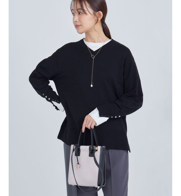 組曲「コットンベア天竺 カフス袖ロングTシャツ」|Tシャツ・カットソー|